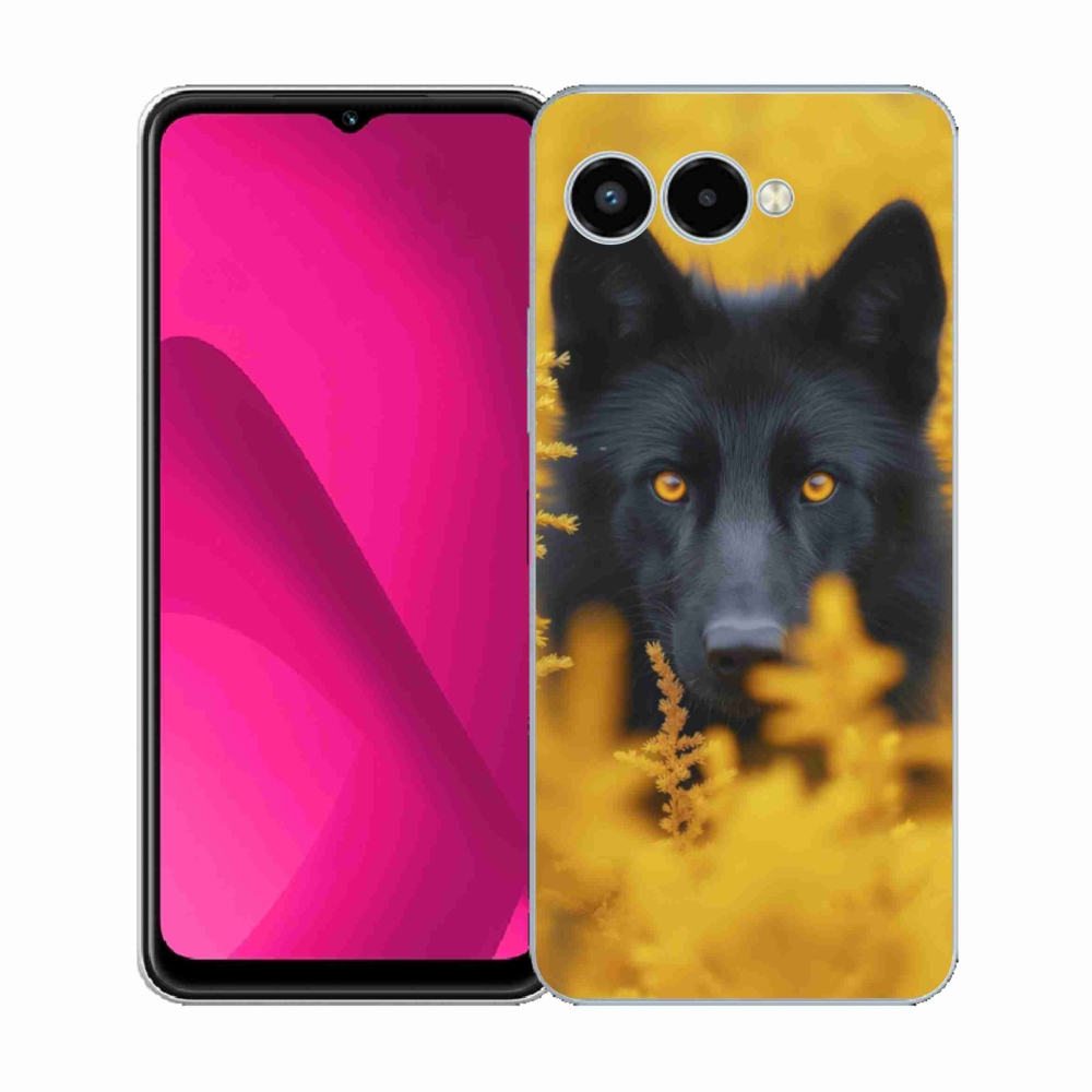 Zselés borítás mmCase a T phone 3-hoz - fekete farkas 2