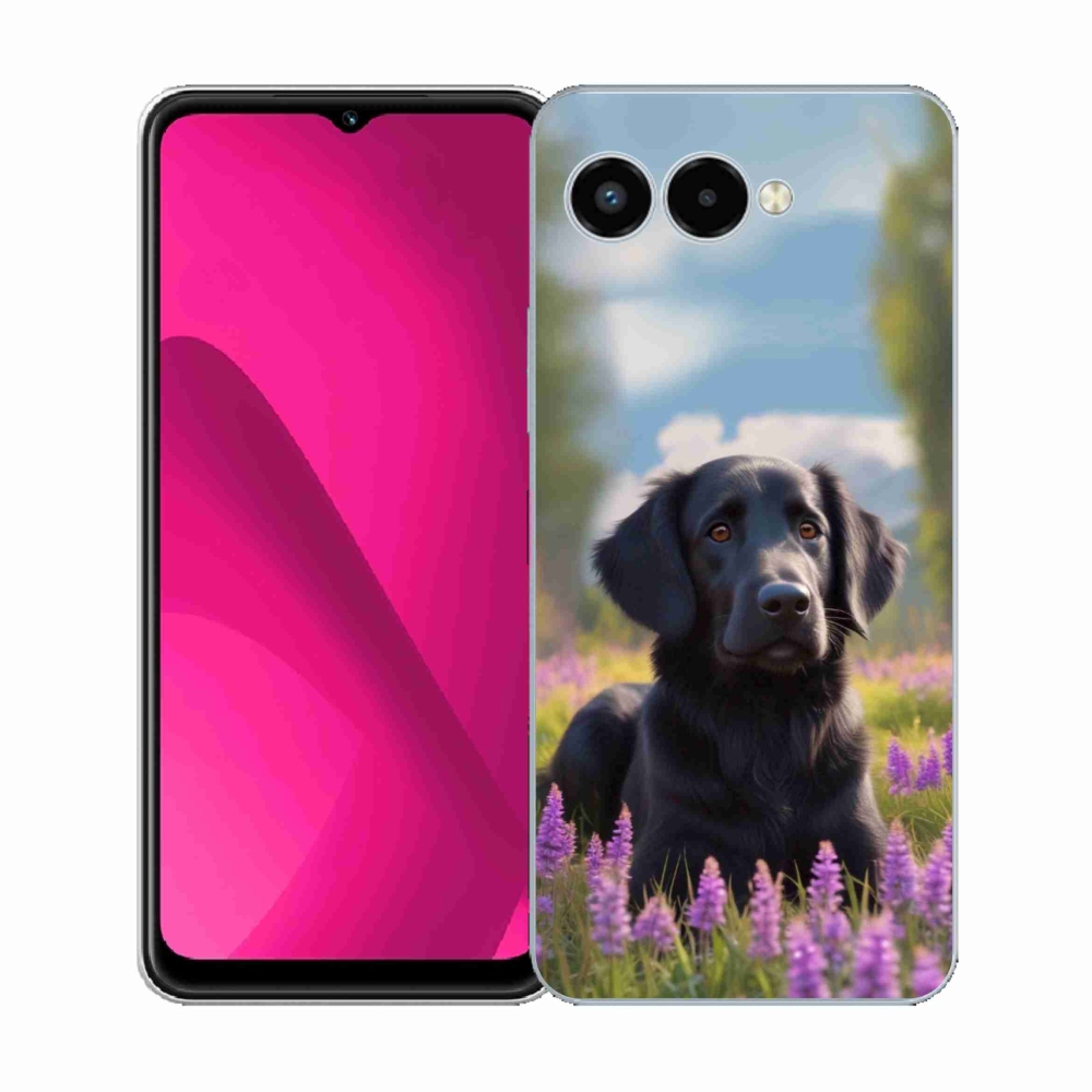 Gél borító mmCase a T phone 3 készülékhez - elegáns fekete retriever
