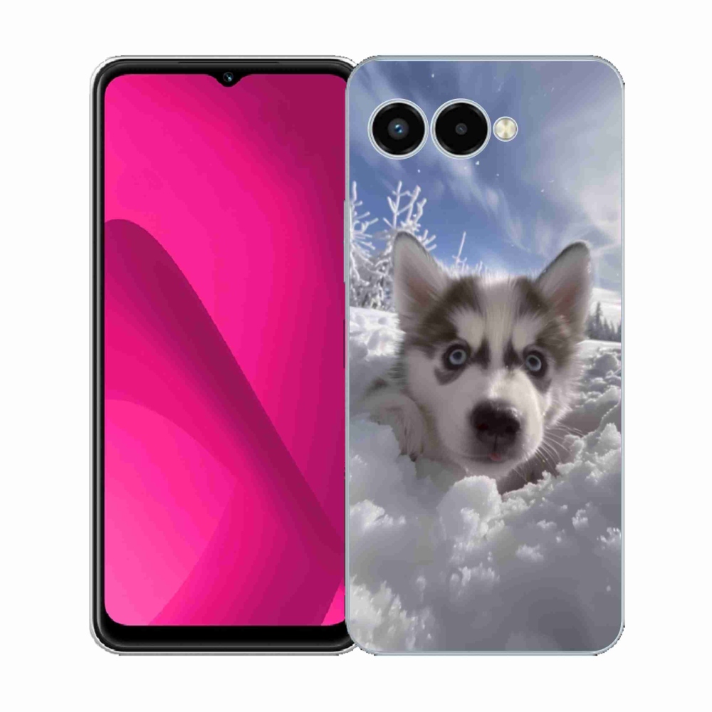 Gél borítás mmCase a T phone 3 - husky a hóban