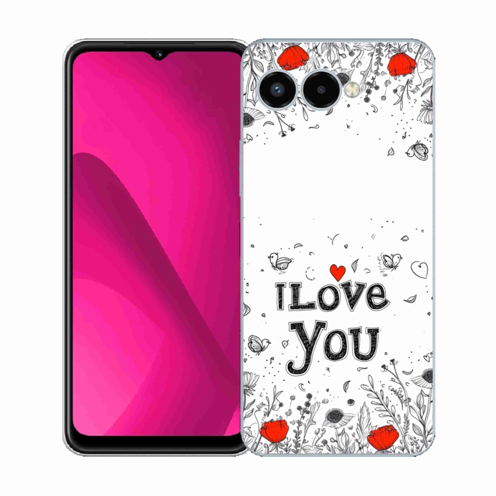 Gél borító mmCase a T phone 3 készülékhez - Szeretlek fehér háttérrel