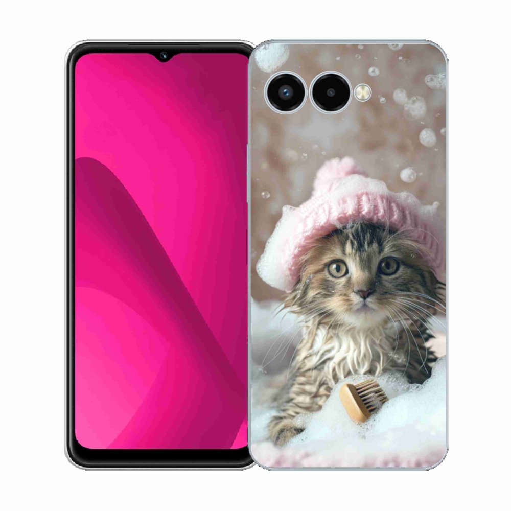 Gél borító mmCase a T phone 3 - cica és a fürdő