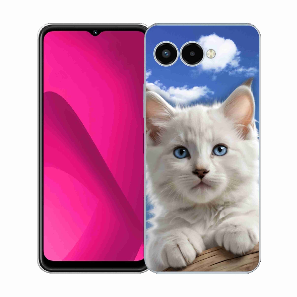 Gél borító mmCase a T phone 3 készülékhez - cica és felhők