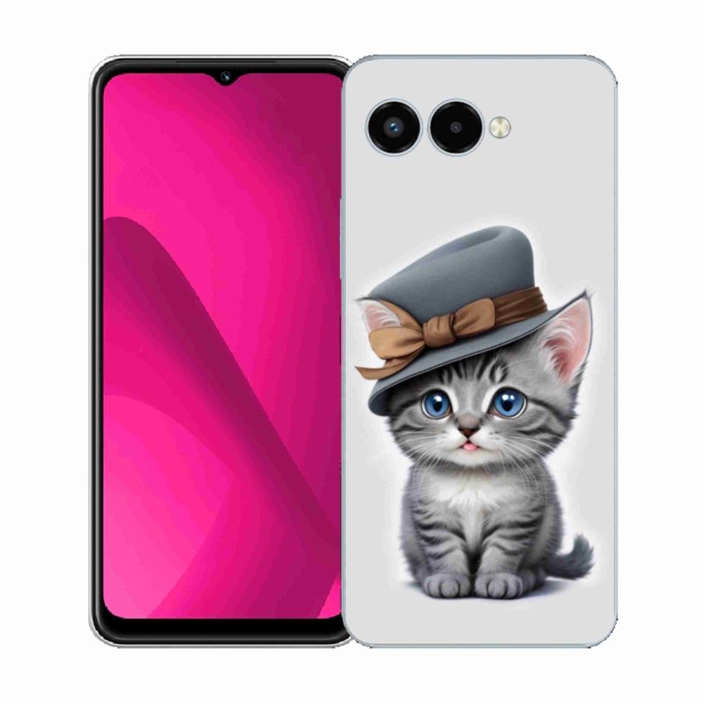 Gél borító mmCase a T phone 3 készülékhez - cica sapkával