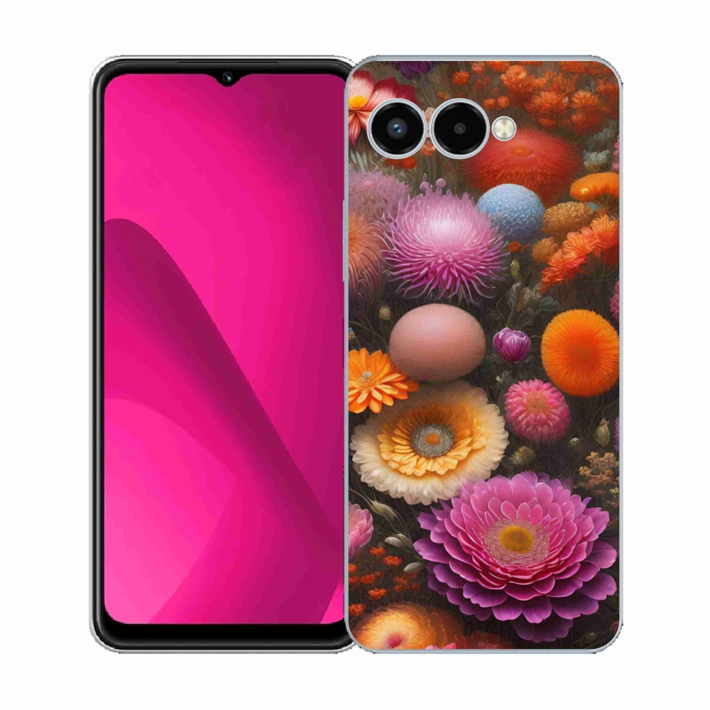 Gél borító mmCase a T phone 3 számára - virágos kompozíció