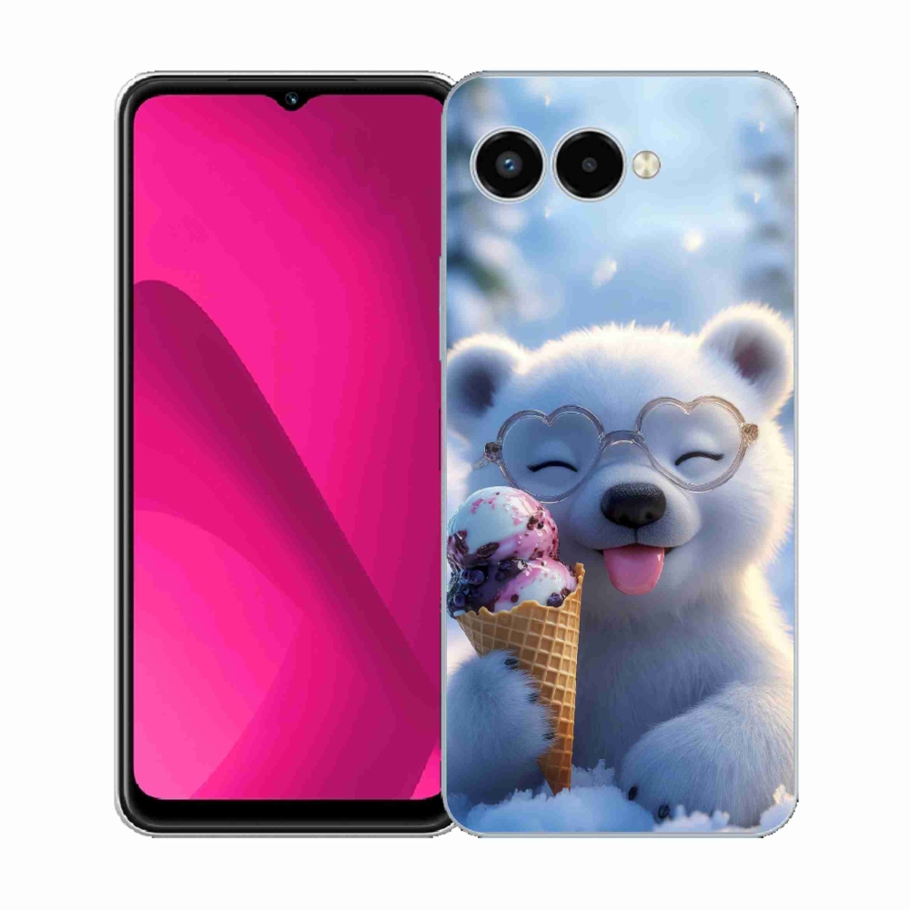 Gél borító mmCase a T phone 3 készülékhez - mackó fagylalttal