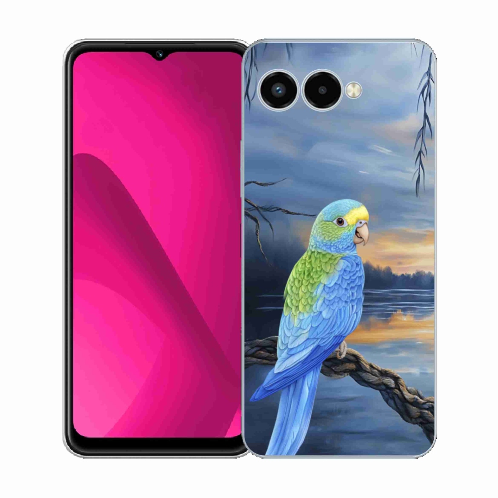 Gél borító mmCase a T phone 3 készülékhez - kék papagáj