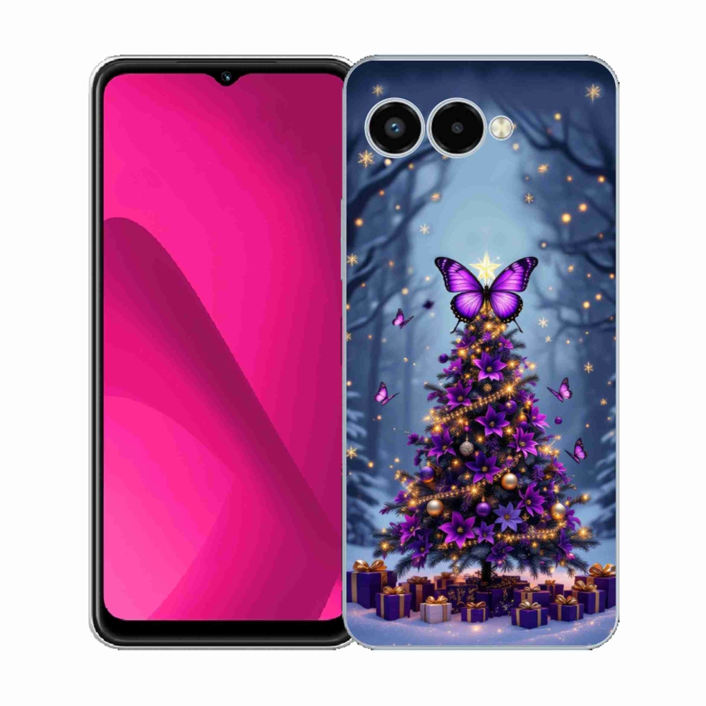 Gél borító mmCase a T phone 3 - pillangó karácsonyfához