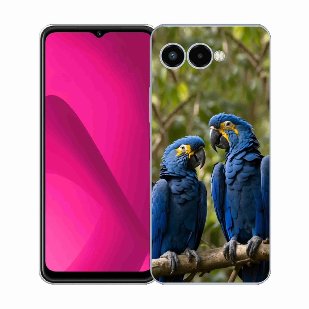 Zselés borítás mmCase a T phone 3 - papagáj duo számára