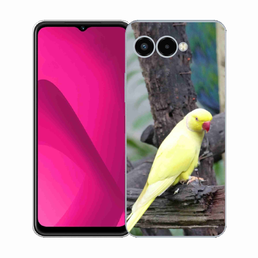 Zselés borítás mmCase a T phone 3 - papagáj alexander sárga