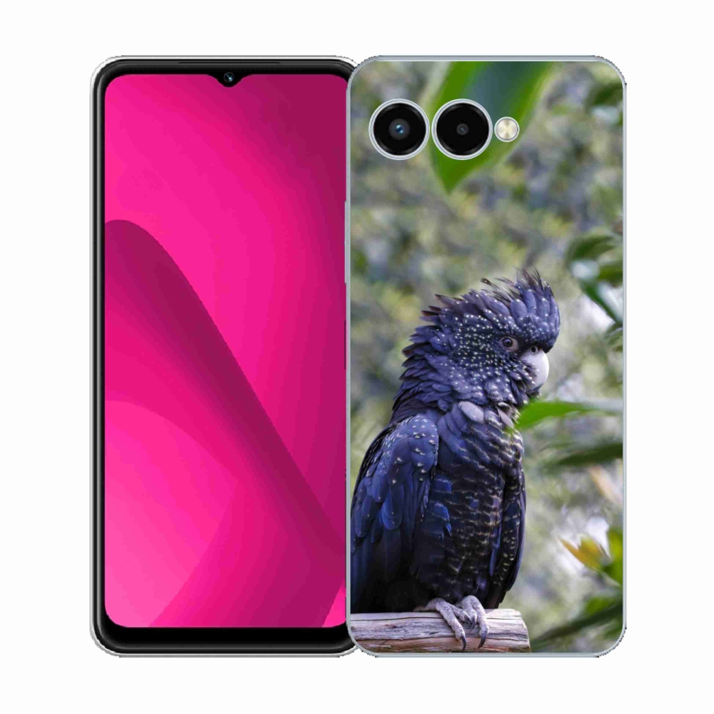 Zselés borítás mmCase a T phone 3 készülékhez - papagáj kakadu fekete
