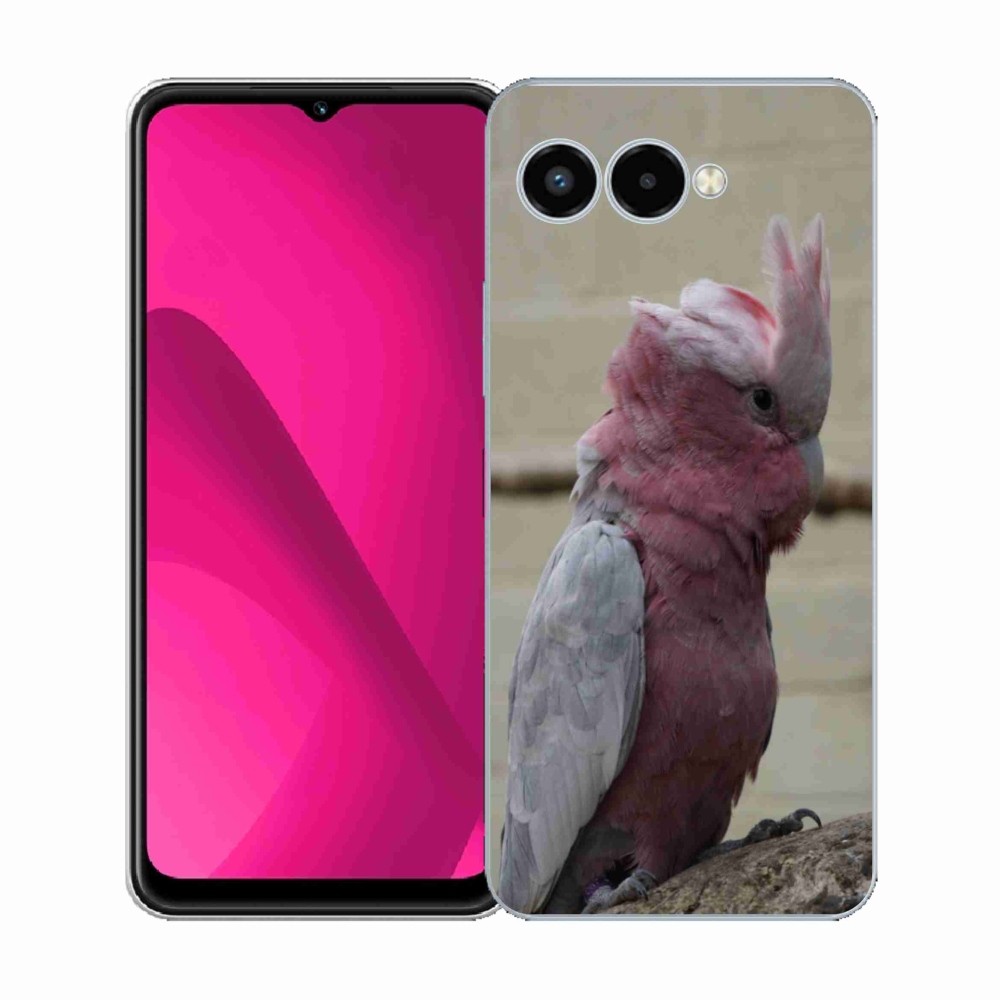 Zselés borítás mmCase a T phone 3 készülékhez - papagáj kakadu rózsaszínű
