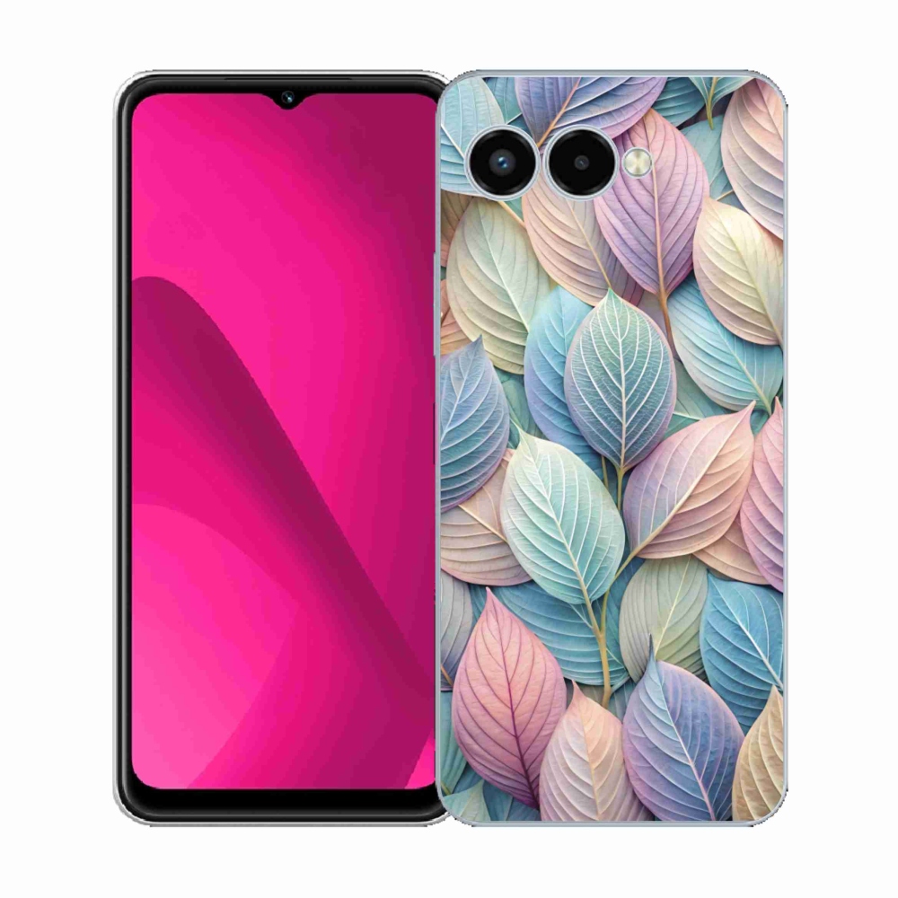 Zselés borító mmCase a T phone 3-hoz - pasztell levelek