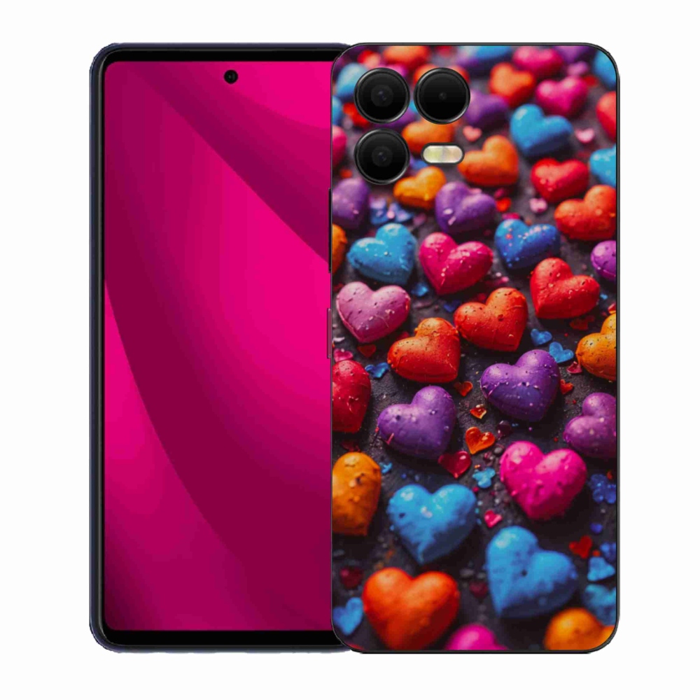 Zselés borító mmCase a T phone 3 Pro készülékhez - színes szív