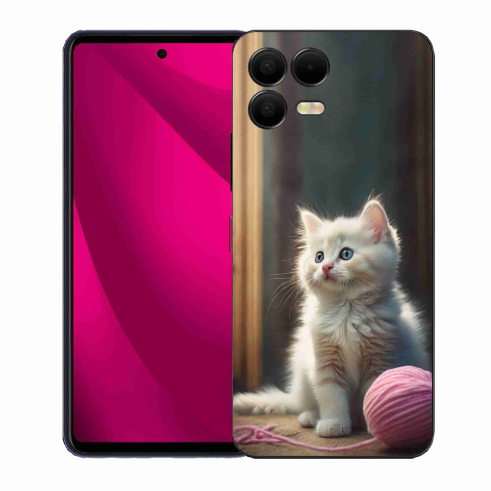 Gél borító mmCase a T phone 3 Pro készülékhez - fehér cica 2
