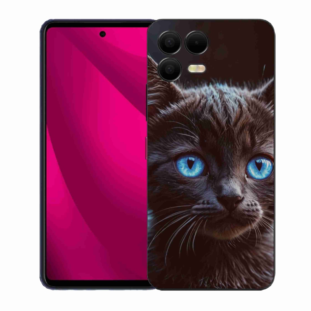Gél borító mmCase a T phone 3 Pro készülékhez - fekete cica 2