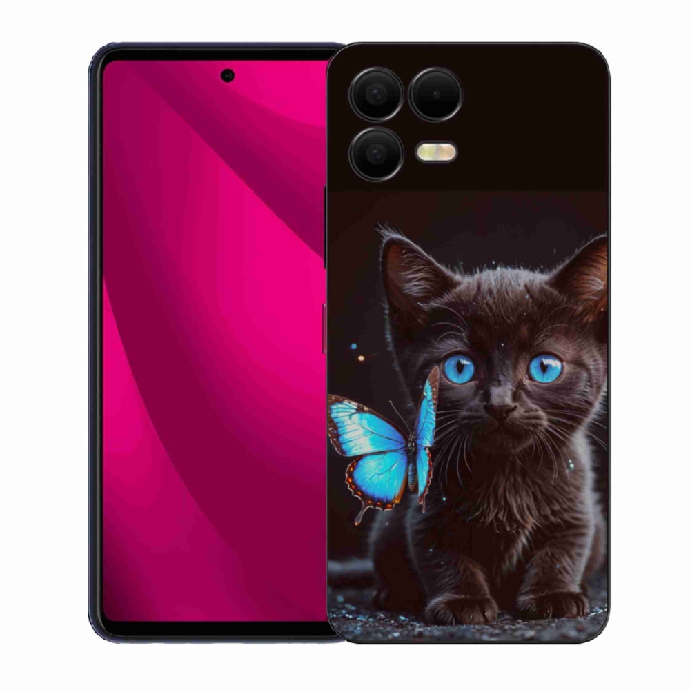 Gél borító mmCase a T phone 3 Pro készülékhez - fekete cica 3