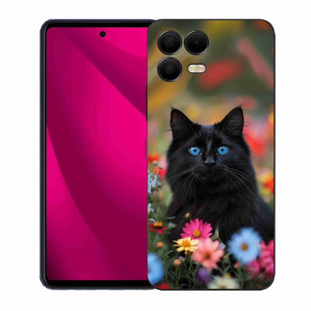 Gél borító mmCase a T phone 3 Pro készülékhez - fekete cica 4