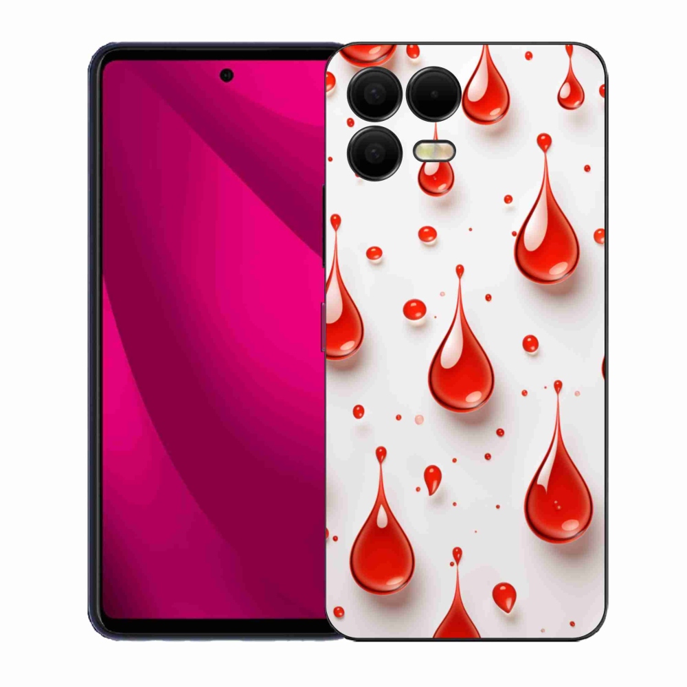 Zselés borítás mmCase a T phone 3 Pro készülékhez - piros cseppek