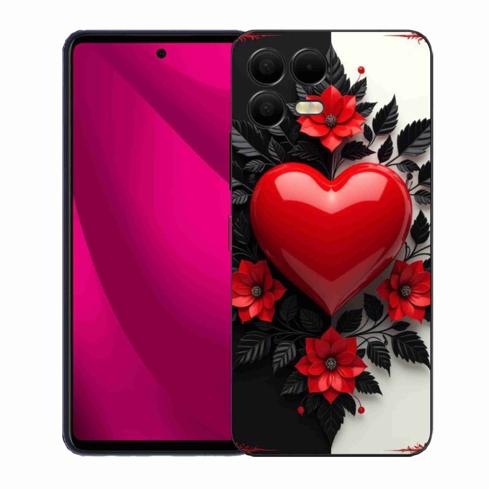 Gél borító mmCase a T phone 3 Pro készülékhez - piros szív