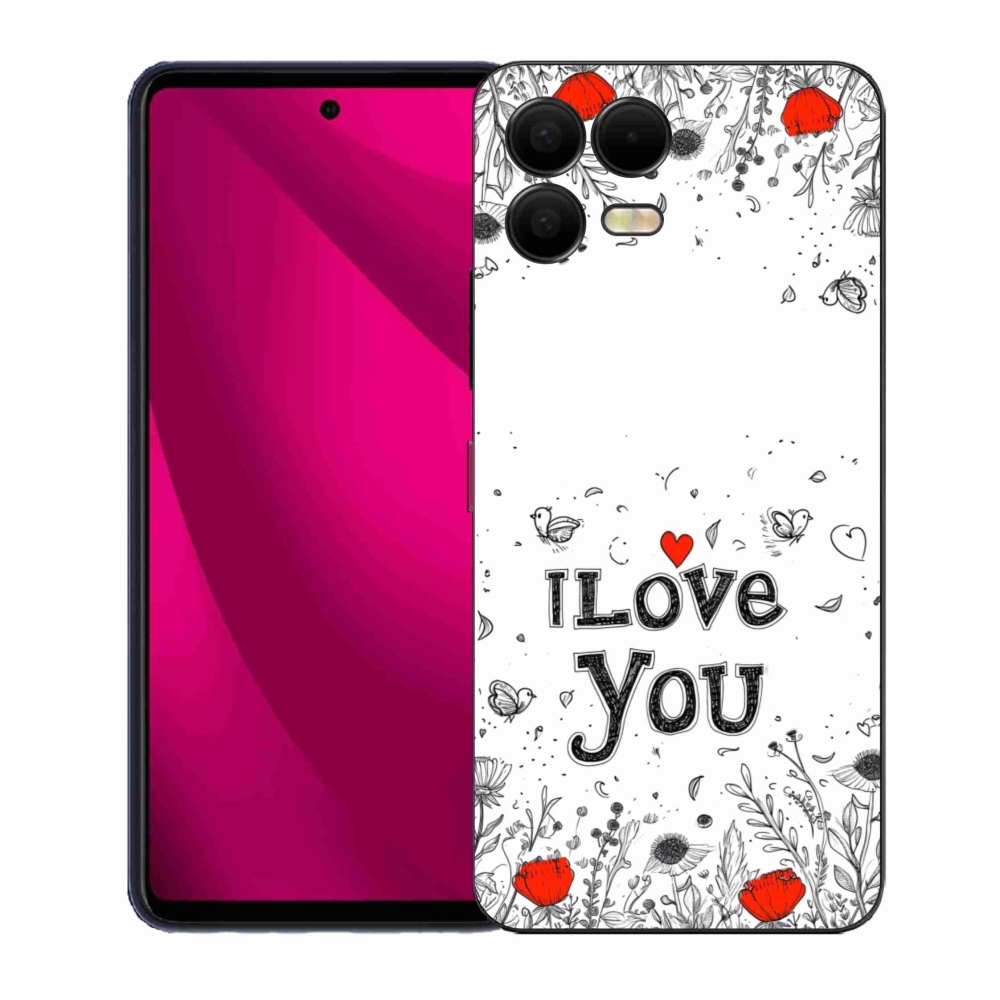 Gél borító mmCase a T phone 3 Pro készülékhez - Szeretlek fehér háttérrel