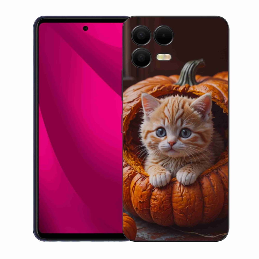 Gél borító mmCase a T phone 3 Pro készülékhez - cica és tök 2