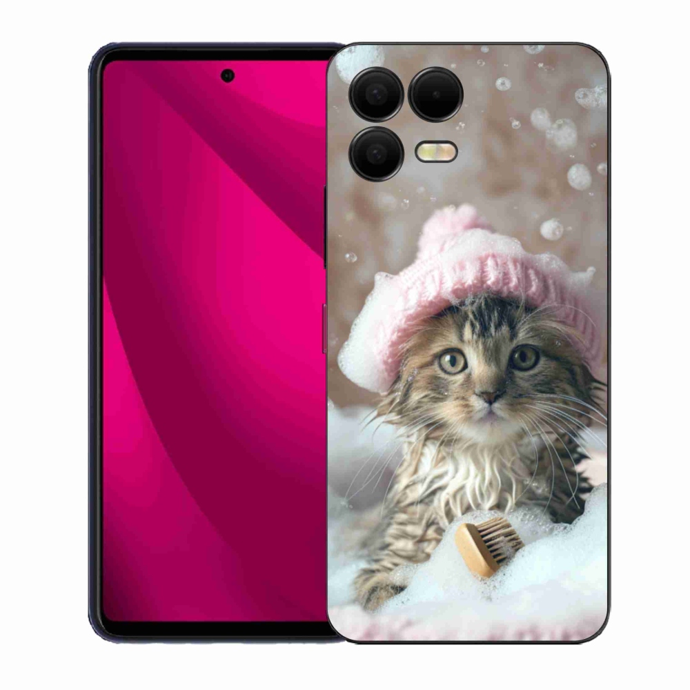 Gél borító mmCase a T phone 3 Pro készülékhez - cica és fürdés