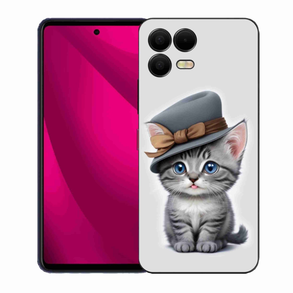 Gél borító mmCase a T phone 3 Pro készülékhez - cica sapkával
