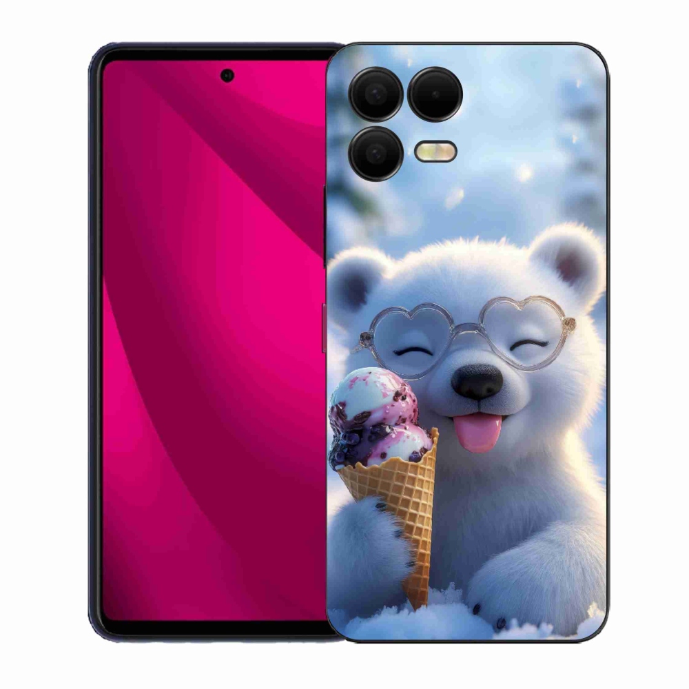 Gél borító mmCase a T phone 3 Pro készülékhez - mackó fagylalttal