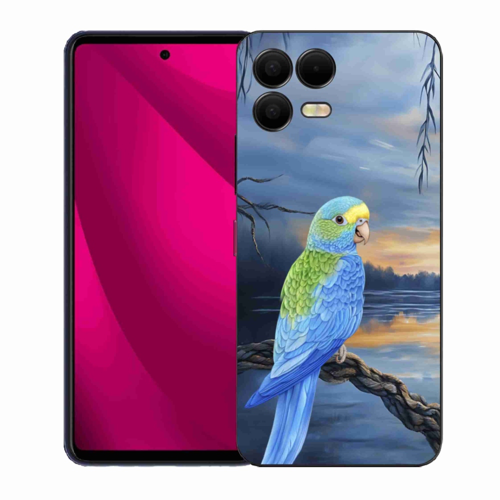 Zselés borítás mmCase a T phone 3 Pro készülékhez - kék papagáj