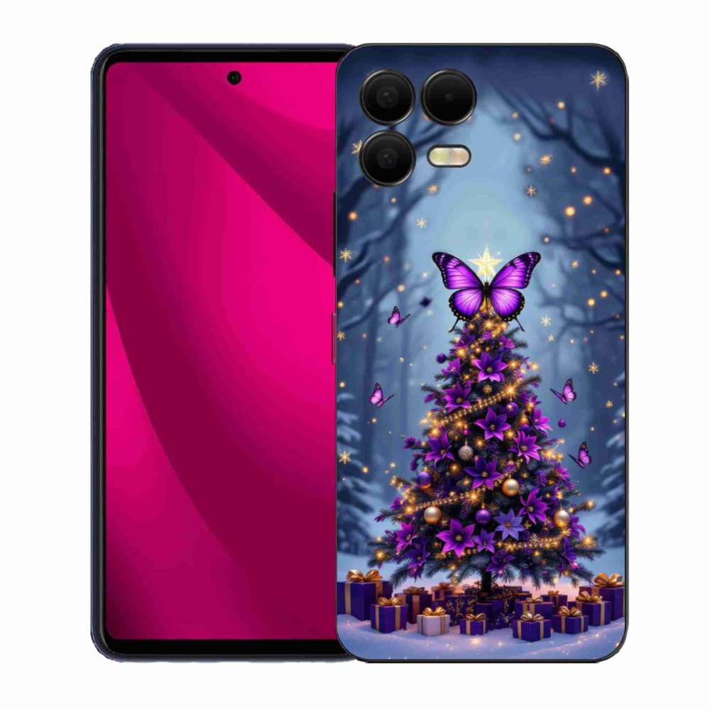 Gél borítás mmCase a T phone 3 Pro - pillangó karácsonyfa