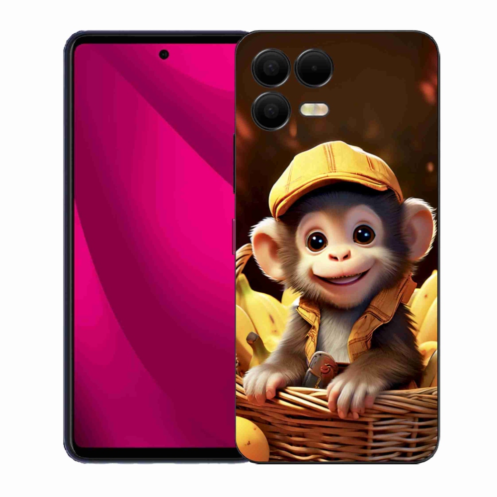 Gél borítás mmCase a T phone 3 Pro készülékhez - majom a kosárban