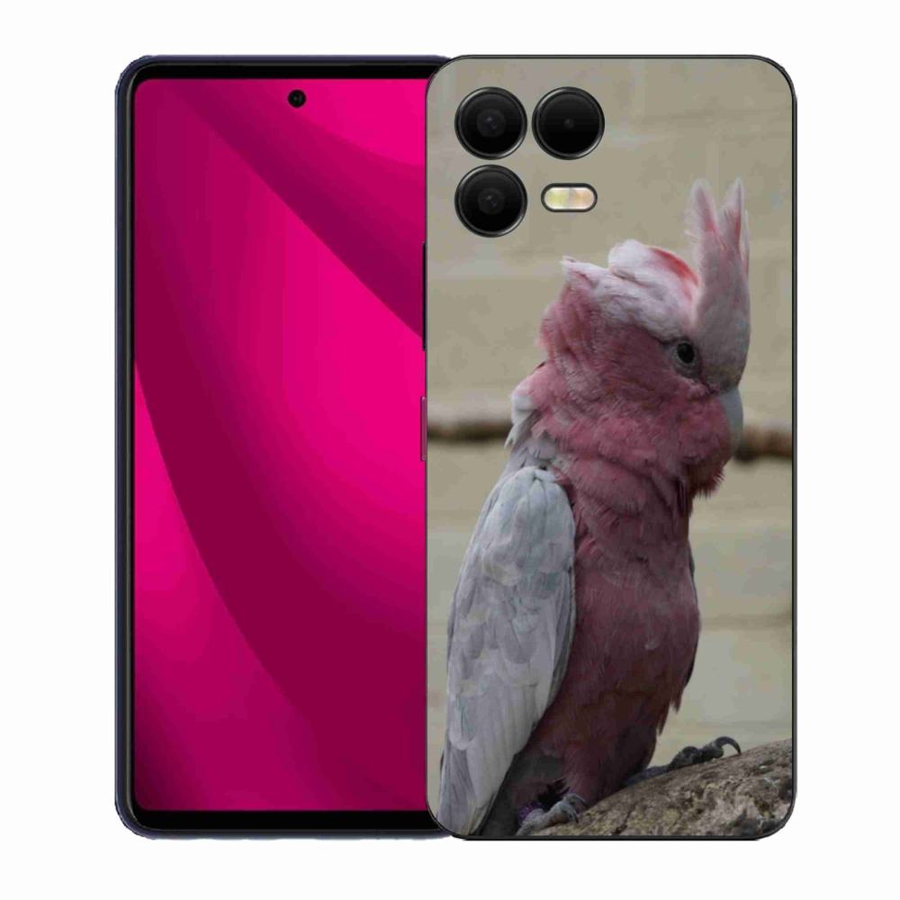 Zselés borítás mmCase a T phone 3 Pro készülékhez - papagáj kakadu rózsaszínű