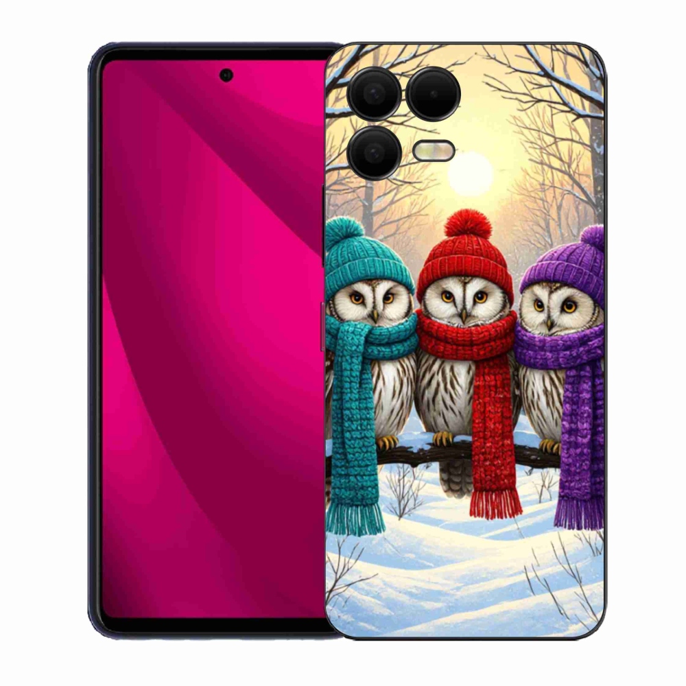 Gél borító mmCase a T phone 3 Pro készülékhez - bagoly barátok