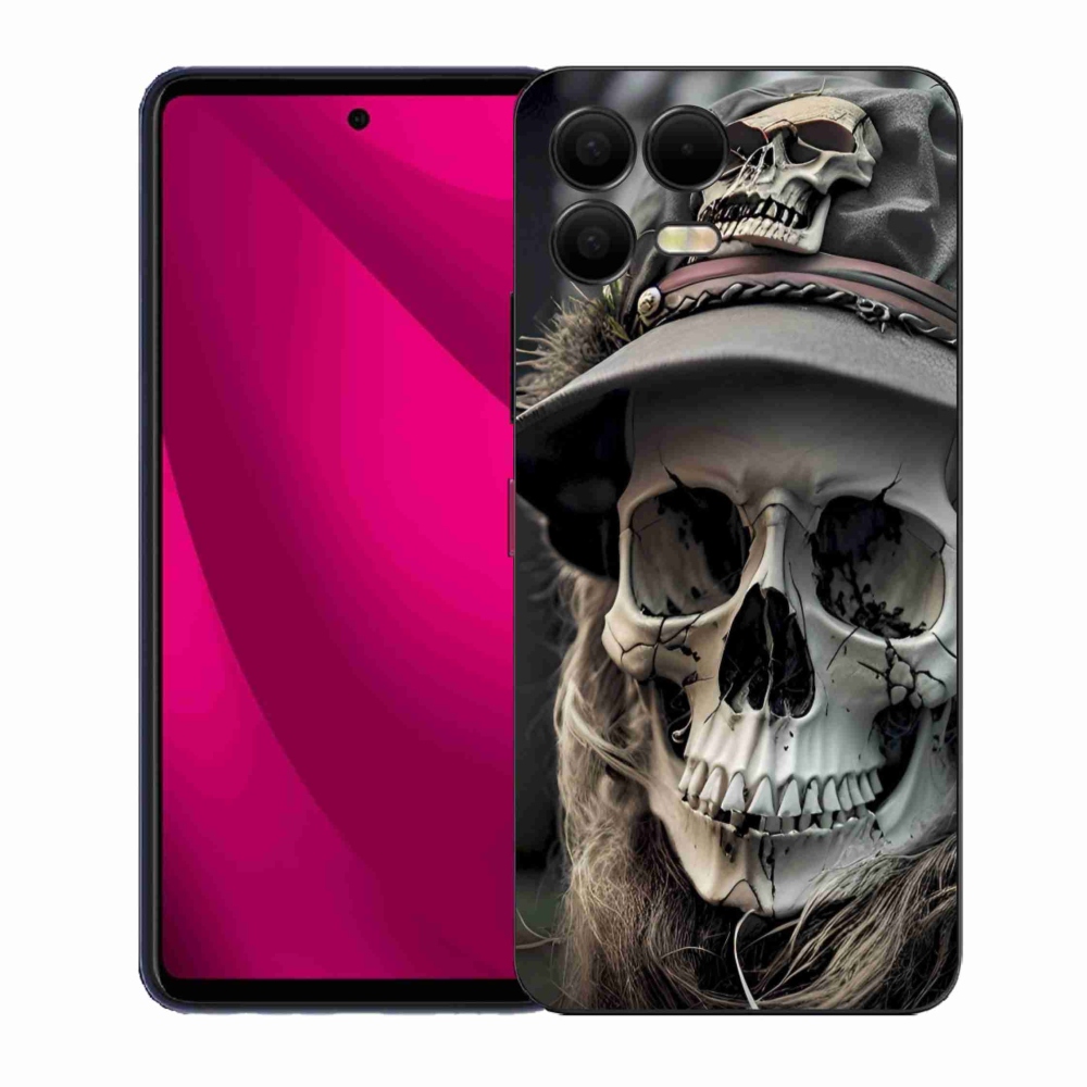 Zselés borítás mmCase a T phone 3 Pro készülékhez - sötét koponya