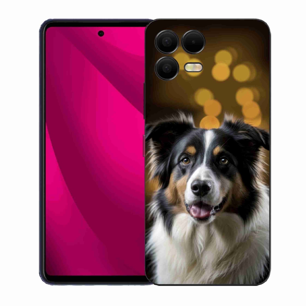 Gél borító mmCase a T phone 3 Pro készülékhez - mosolygó ausztrál juhászkutya