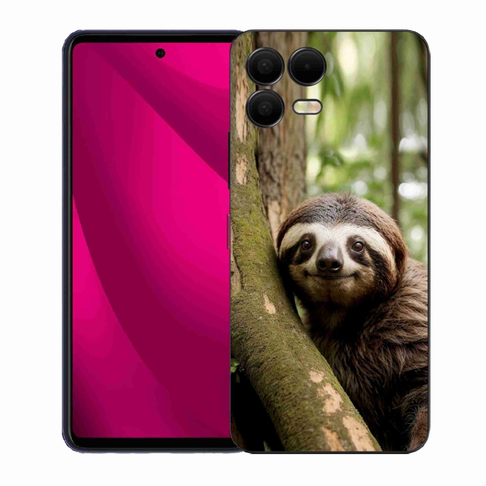 Gél borító mmCase a T phone 3 Pro készülékhez - mosolygó lajhár