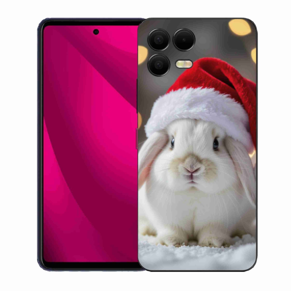 Gél borító mmCase a T phone 3 Pro készülékhez - Karácsonyi nyúl