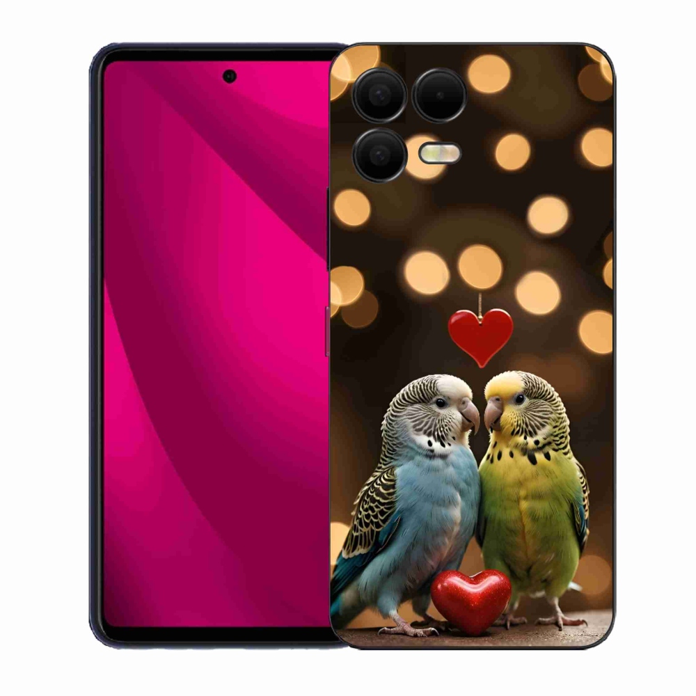 Gél borító mmCase a T phone 3 Pro készülékhez - szerelmes papagájok