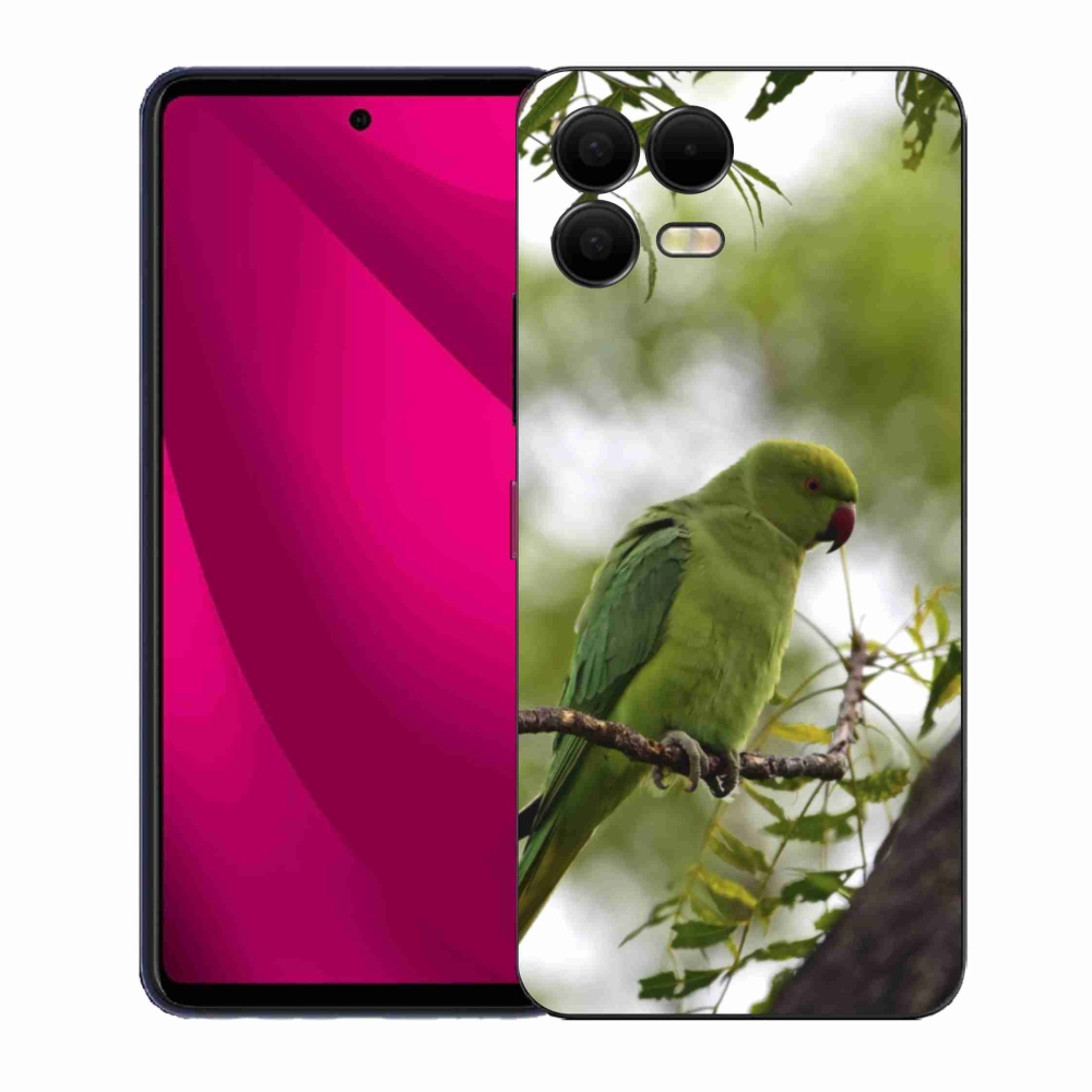 Zselés borítás mmCase a T phone 3 Pro készülékhez - zöld papagáj