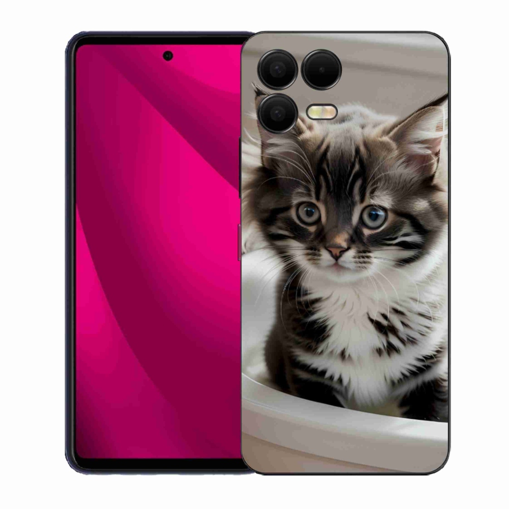Gél borító mmCase a T phone 3 Pro készülékhez - kíváncsi cica