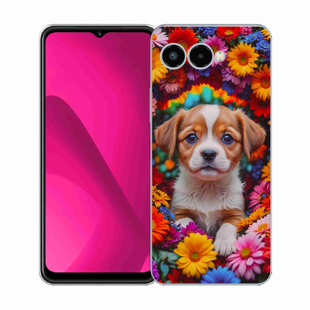 Gél borító mmCase a T phone 3 - aranyos kiskutya számára