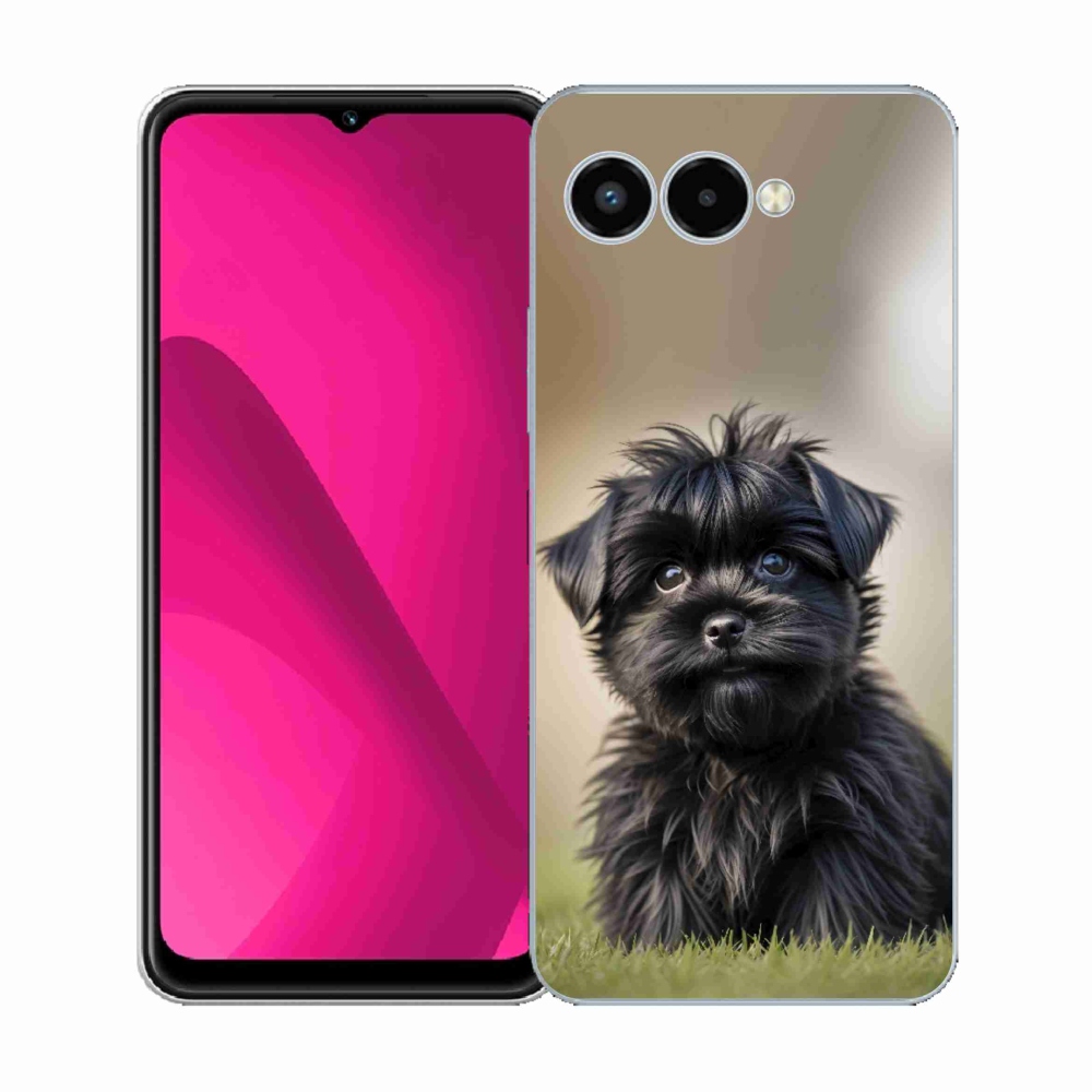 Gél borító mmCase a T phone 3 készülékhez - aranyos fekete kutya