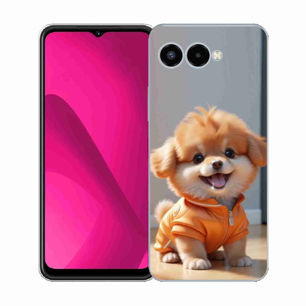 Gél borító mmCase a T phone 3 készülékhez - aranyos pomerániai pulóverben
