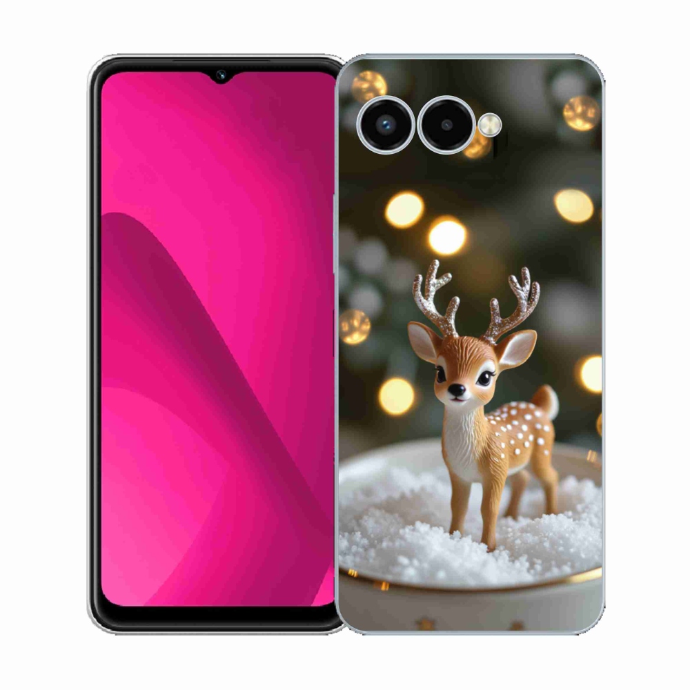 Gél borító mmCase a T phone 3 - aranyos karácsonyi szarvasok