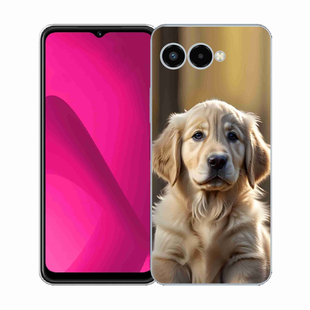 Gél borító mmCase a T phone 3 - aranyos arany retrieverhez