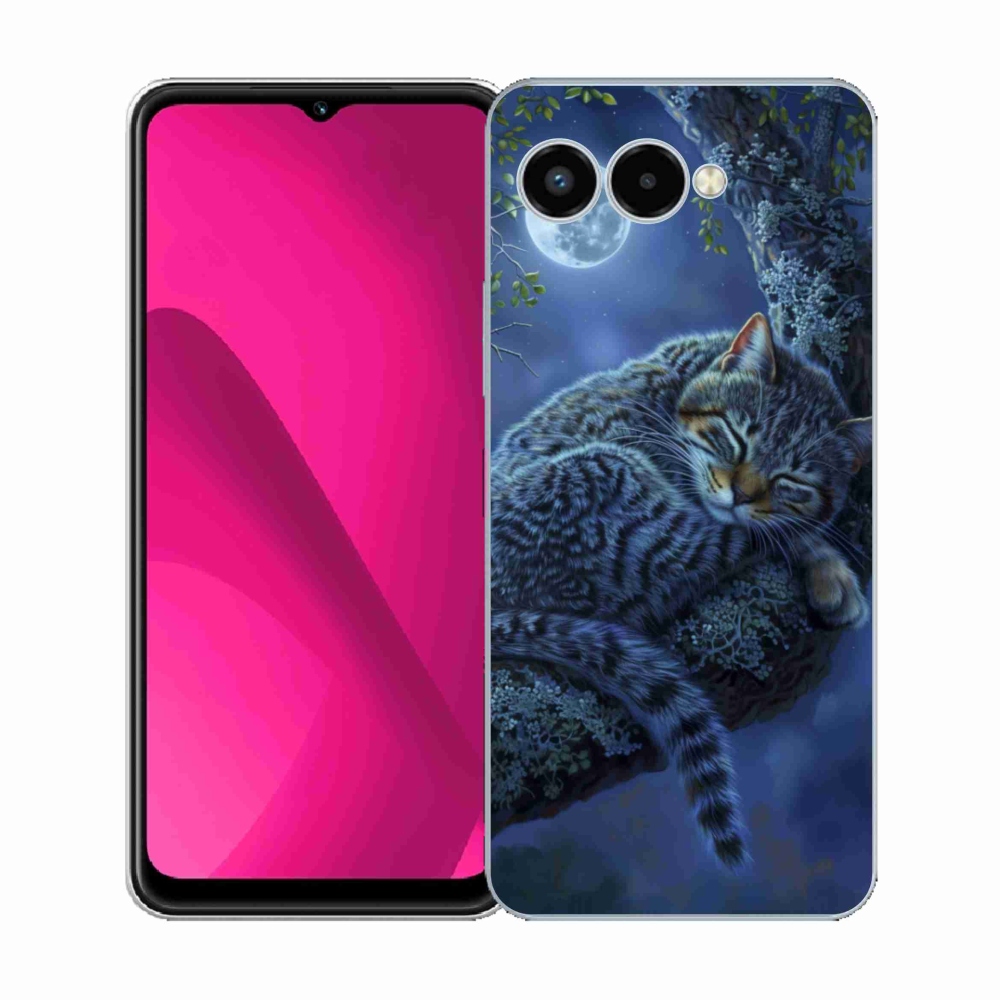 Gél borító mmCase a T phone 3 - alvó macska számára