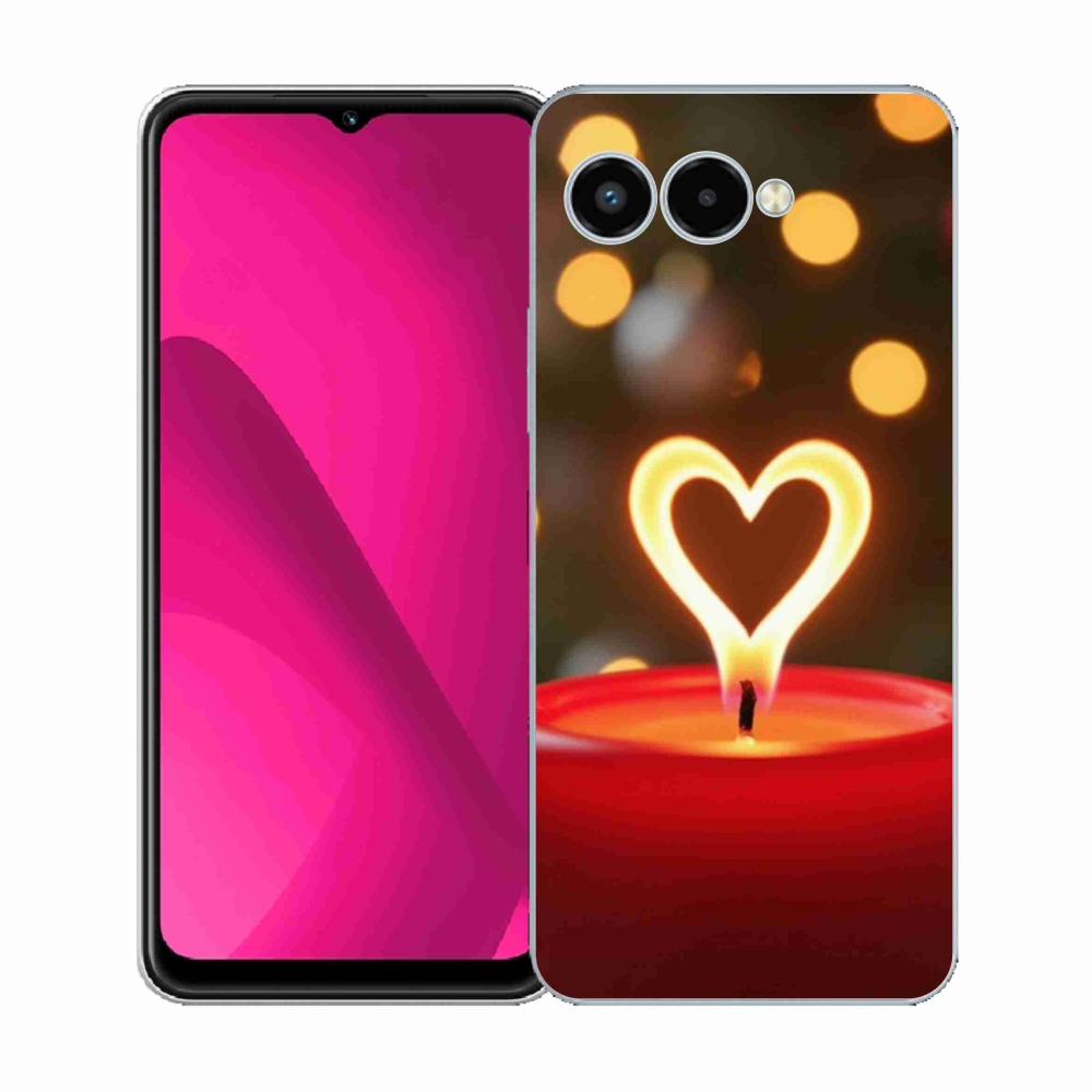 Gél borító mmCase a T phone 3 - szív a láng szívéhez