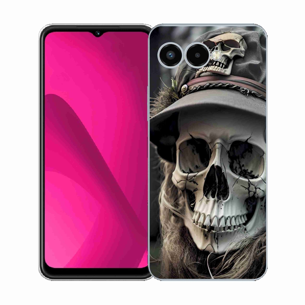 Zselés borítás mmCase a T phone 3-hoz - sötét koponya