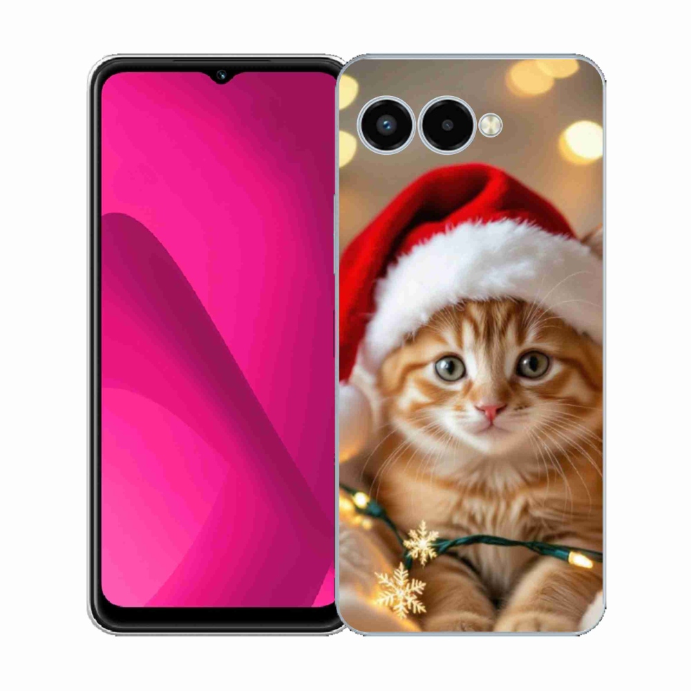 Gél borító mmCase a T phone 3 - Karácsonyi cica