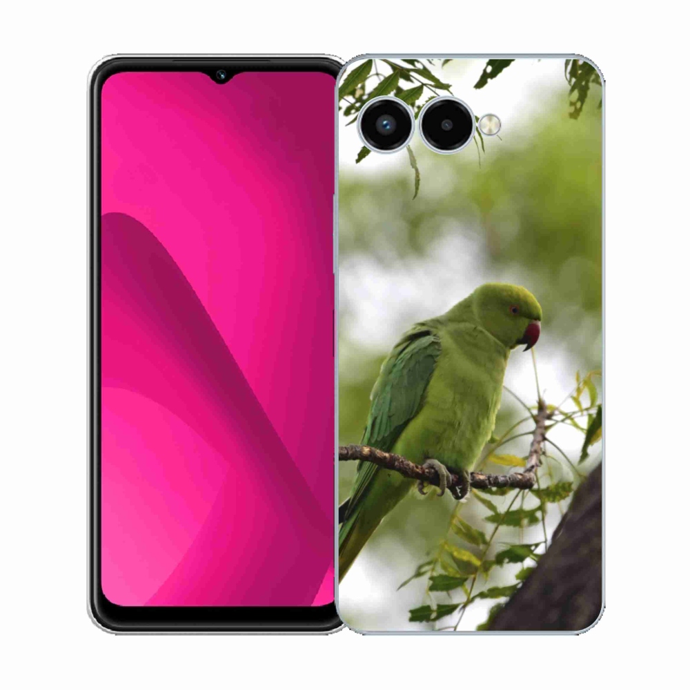 Zselés borítás mmCase a T phone 3 készülékhez - zöld papagáj